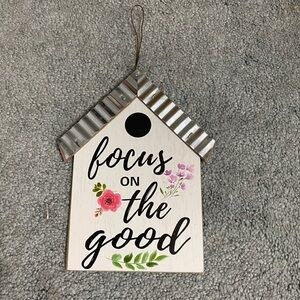 Home Decor Wall Art, Birdhouse w/ Saying, Wooden